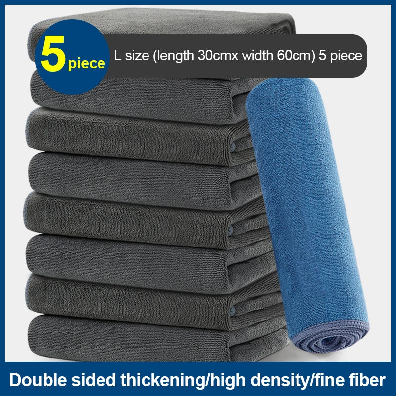Microfiber Cleaning Towel Thicken Soft Drying Cloth Car Body Washing Towels Double Layer Clean Rags Car Accessories
