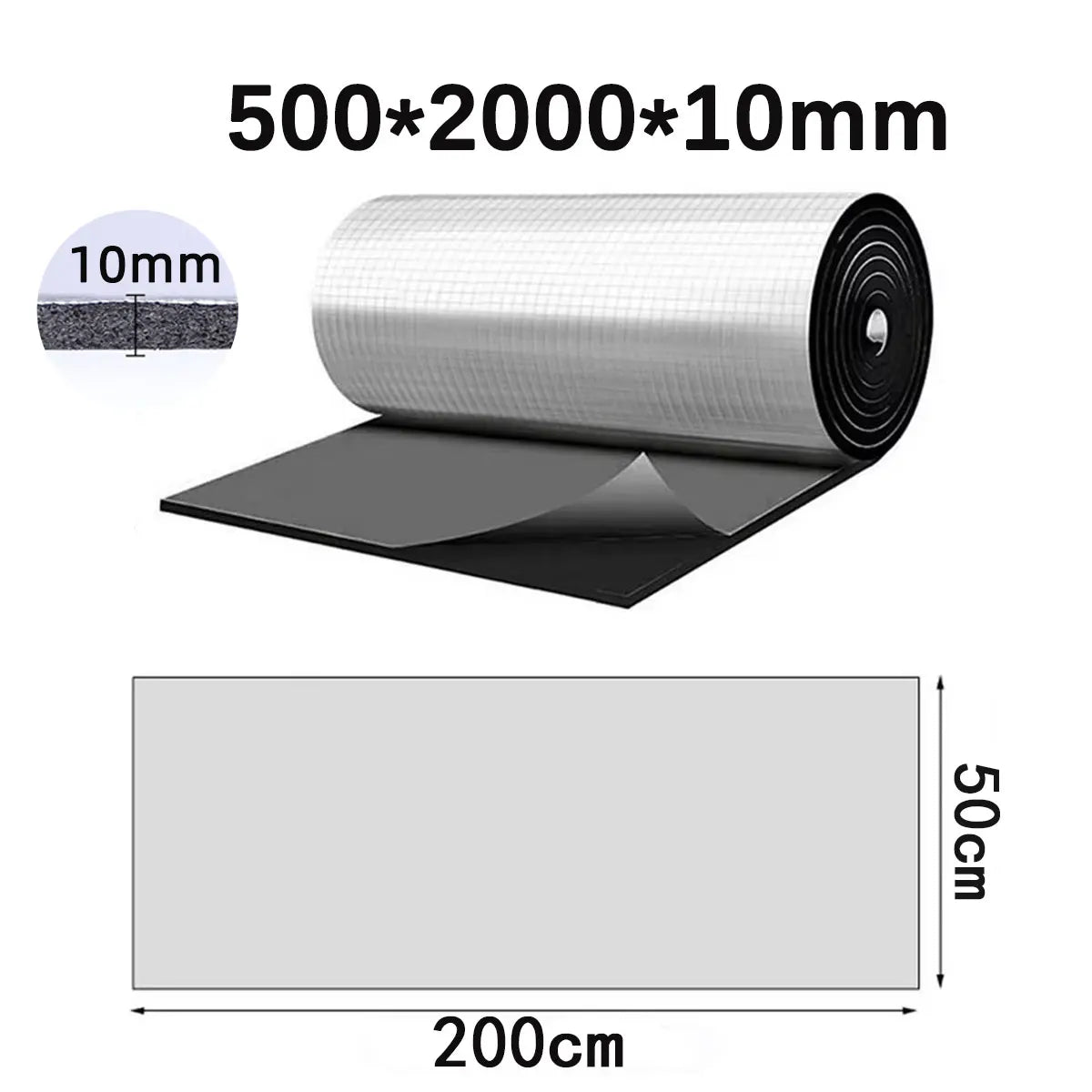 5Mm10Mm Car Soundproofing Mat Closed Cell Foam for Thermal Noise Insulation Car Hood Rv Camper Insulation Mat Sound Insulation
