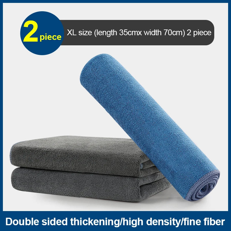 Microfiber Cleaning Towel Thicken Soft Drying Cloth Car Body Washing Towels Double Layer Clean Rags Car Accessories