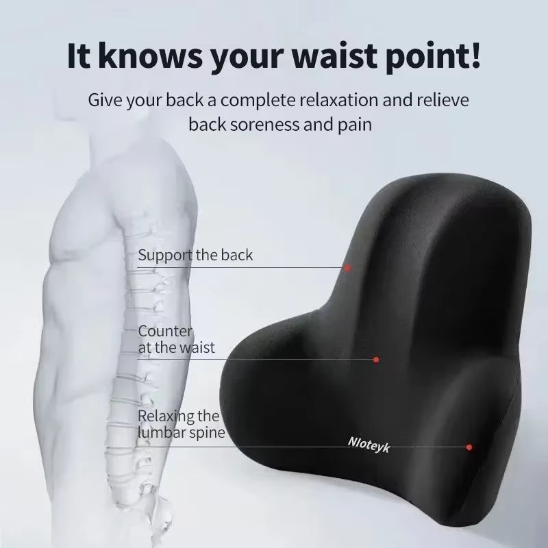Memory Foam Car Neck Cushion Car Lumbar Support for Car Supplies Universal Neck Pillow Waist Cushion Car Seat Car Accessories