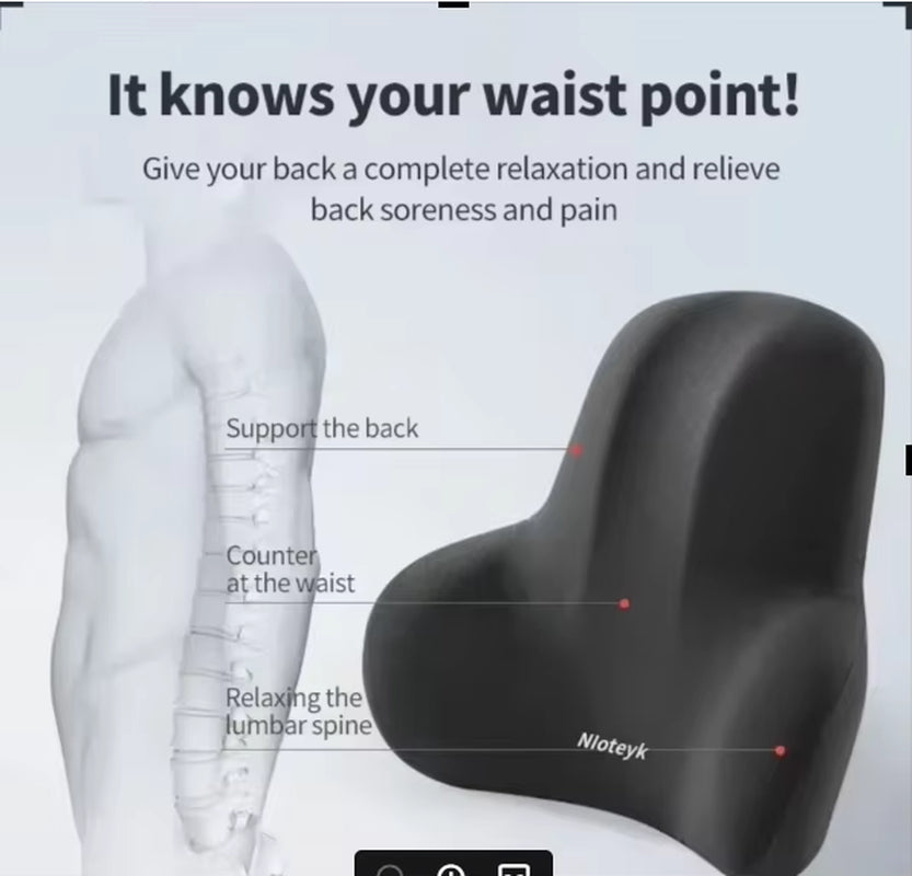 Memory Foam Car Neck Cushion Car Lumbar Support for Car Supplies Universal Neck Pillow Waist Cushion Car Seat Car Accessories