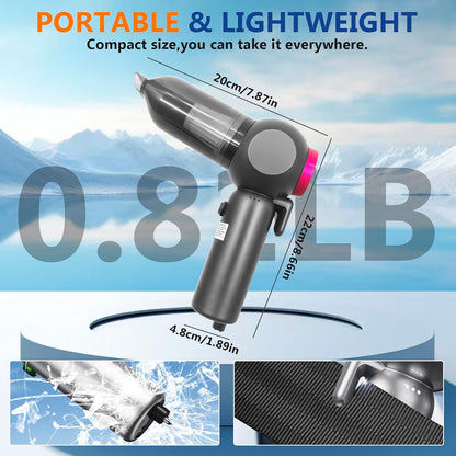 Car Vacuum，Handheld Car Vacuum Cleaner Cordless，20000Pa Vacuum Portable Cordless Powerful 120W Brushless Motor & 60 Min Runtime, 6-In-1 Portable (6000Mah Battery)