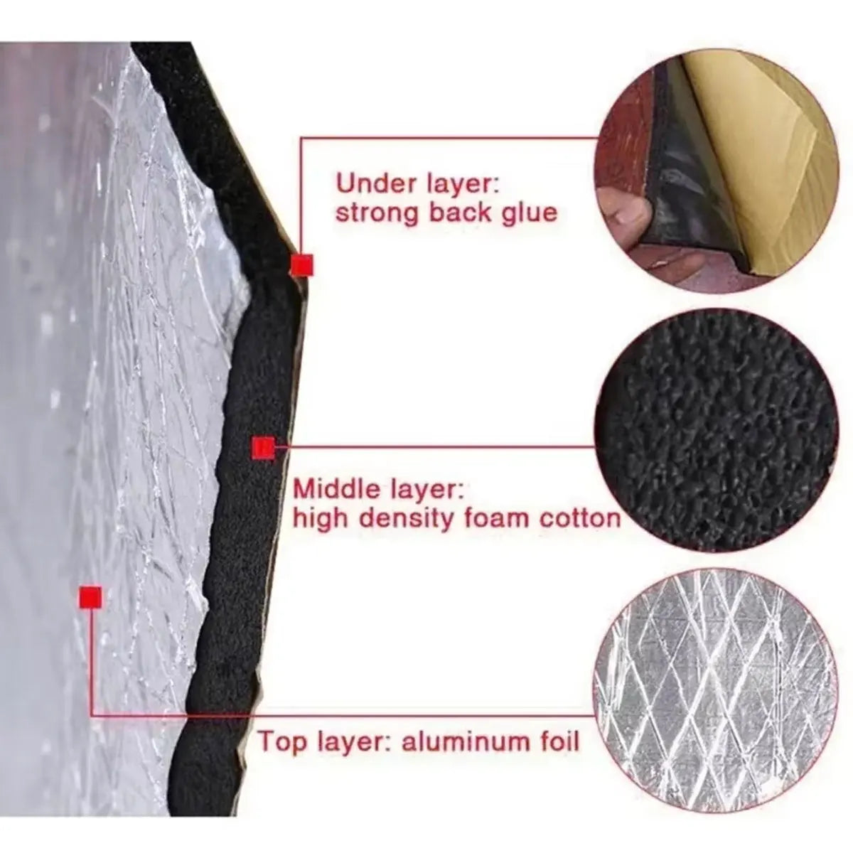 5Mm10Mm Car Soundproofing Mat Closed Cell Foam for Thermal Noise Insulation Car Hood Rv Camper Insulation Mat Sound Insulation