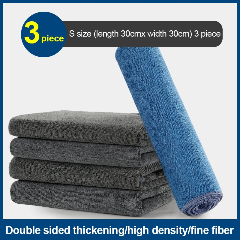Microfiber Cleaning Towel Thicken Soft Drying Cloth Car Body Washing Towels Double Layer Clean Rags Car Accessories