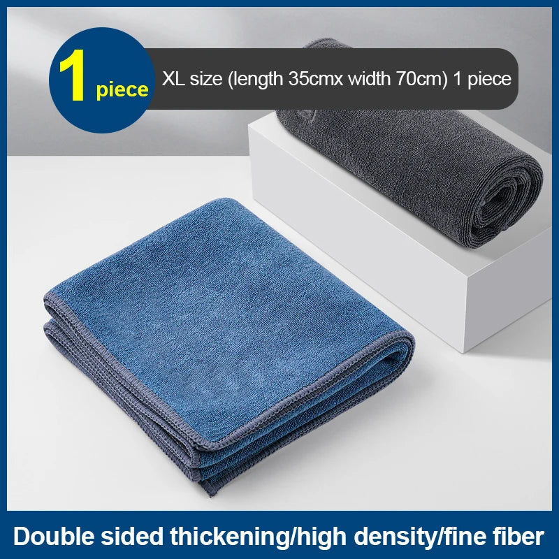 Microfiber Cleaning Towel Thicken Soft Drying Cloth Car Body Washing Towels Double Layer Clean Rags Car Accessories