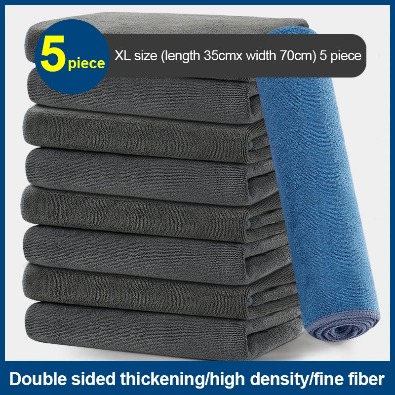 Microfiber Cleaning Towel Thicken Soft Drying Cloth Car Body Washing Towels Double Layer Clean Rags Car Accessories